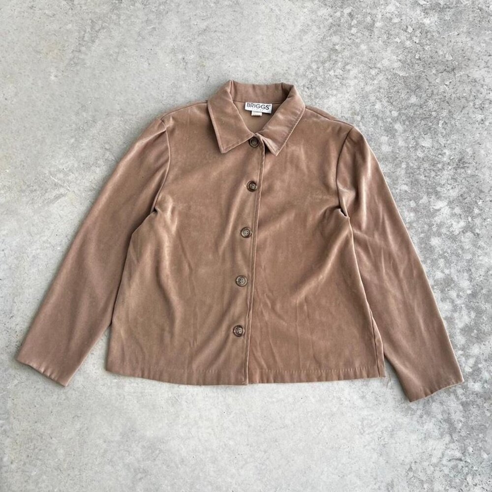 Vintage 90s Y2K Tan Camel Jacket Briggs Women's Large